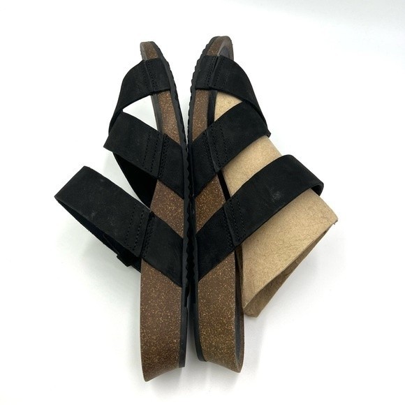 Teva Women's Mahonia Black Leather Slip On Slides Sandals Shoes Size 10.5 NEW - Picture 8 of 14